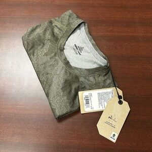 prAna Camo Shirt Mens Size Small Prospect Heights Graphic SS Rye‎ Harbor NWT